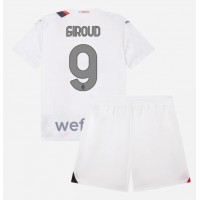 Echipament fotbal AC Milan Olivier Giroud #9 Tricou Deplasare 2023-24 pentru copii maneca scurta (+ Pantaloni scurti)